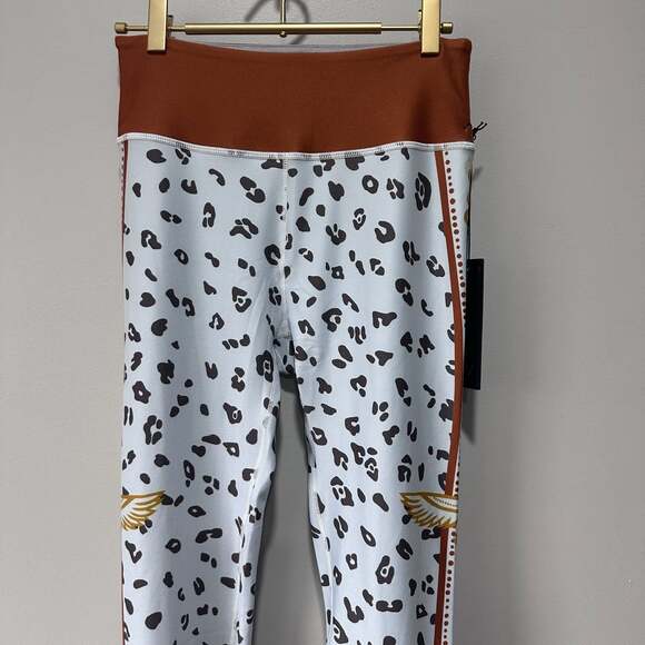 Wear It To Heart Reversible Bluestone High Waist Leggings, Sz L - Picture 6 of 13